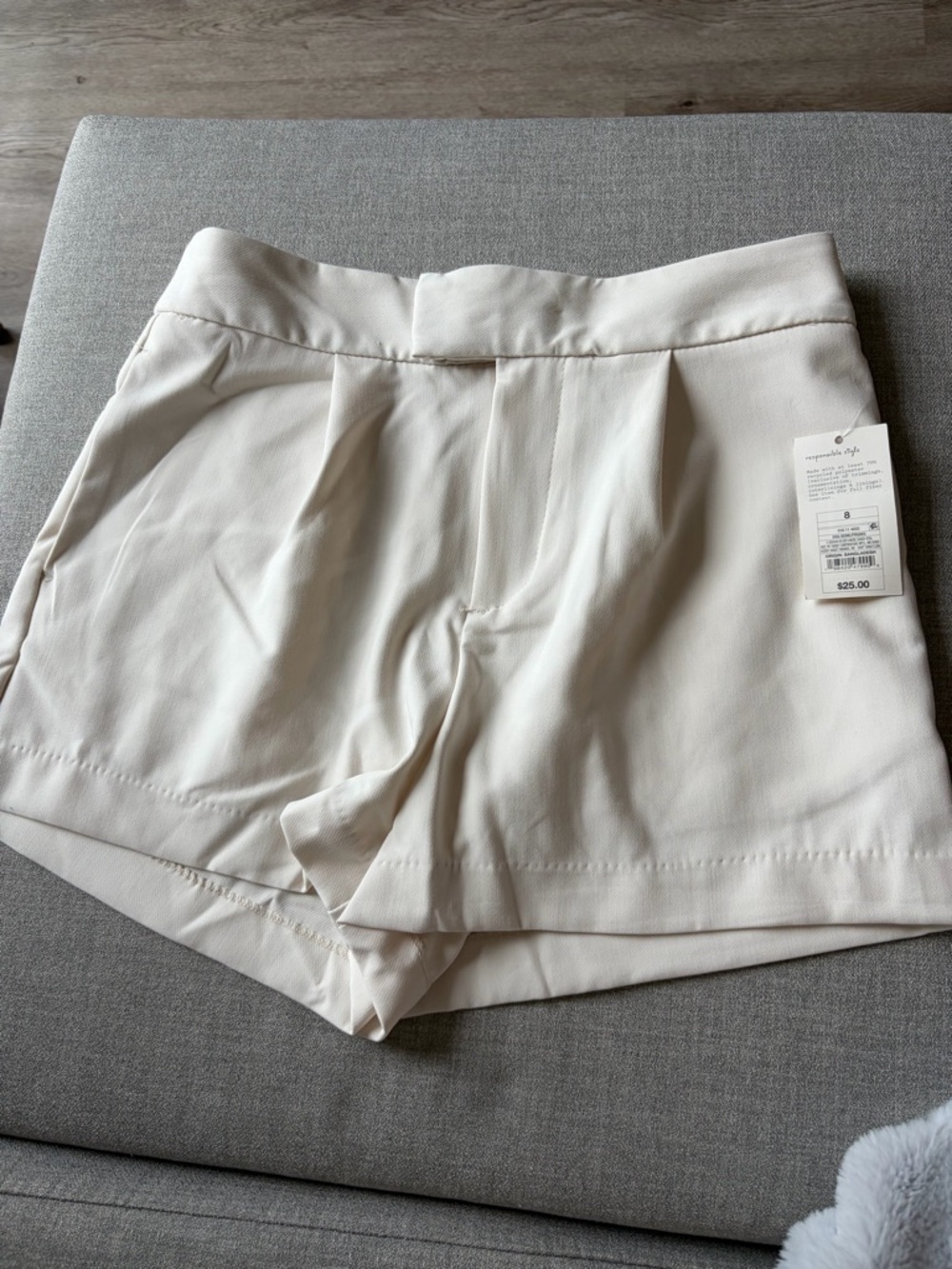 Cream shorts - business casual